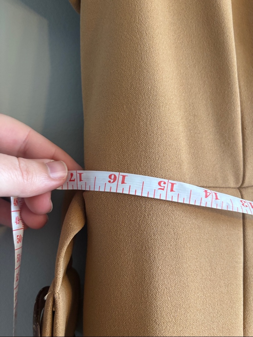 Calvin Klein Button-Front Midi Dress in Camel size 12 - Picture 7 of 7